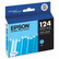 EPST124220 T124220 (124) Moderate Capacity Ink, Cyan By EPSON AMERICA, INC.