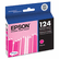 EPST124320 T124320 (124) Moderate Capacity Ink, Magenta By EPSON AMERICA, INC.