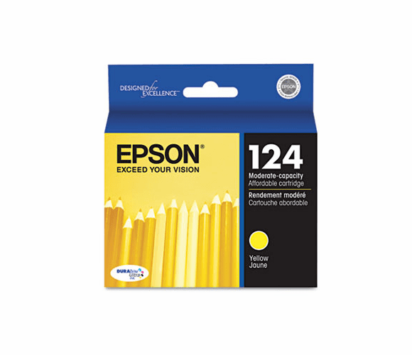 EPST124420 T124420 (124) Moderate Capacity Ink, Yellow By EPSON AMERICA, INC.