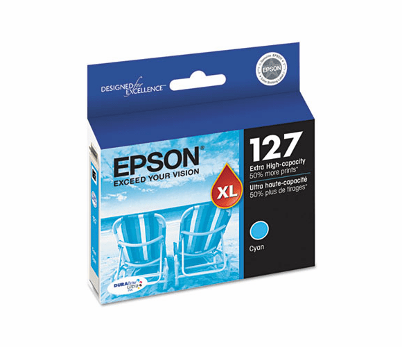 EPST127220 T127220 (127) High-Yield Ink, Cyan By EPSON AMERICA, INC.