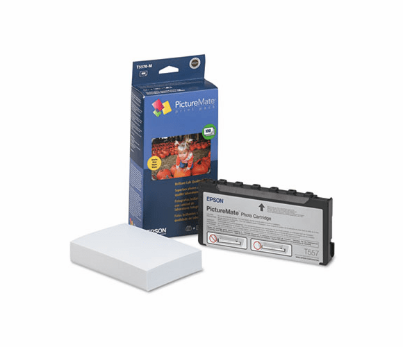 EPST5570M PictureMate Ink Cartridge/Paper Combo Print Pack w/100 Matte 4 x 6 Sheets By EPSON AMERICA, INC.