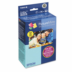 EPST5845M PictureMate Combo Pack 200-Series Ink Cartridge w/100 Matte 4 x 6 Sheets By EPSON AMERICA, INC.