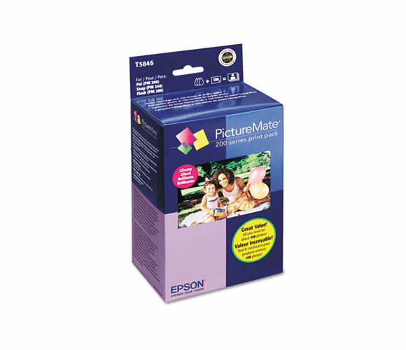 EPST5846 PictureMate 200-Series Print Pack, 4 x 6, 150 Sheets/Pack By EPSON AMERICA, INC.