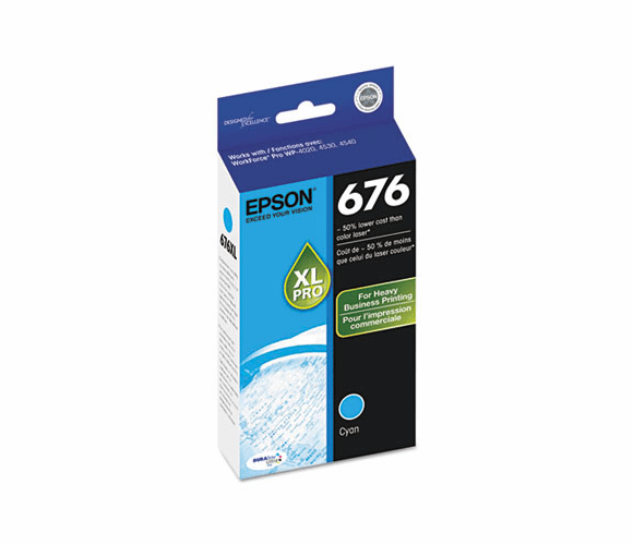 EPST676XL220 T676XL220, DURABrite Ultra Ink, Cyan By EPSON AMERICA, INC.