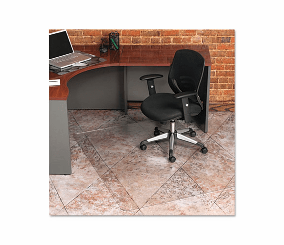 ESR131302 ecoKLEER Chair Mat, 46 x 60, No Lip, For Hard Floors, Clear By E.S. ROBBINS