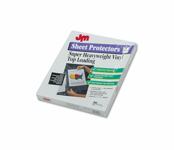 ESS01185 Top-Load Poly/Vinyl Three-Hole Sheet Protectors, Heavy Wt, Letter, 50/Box By ESSELTE PENDAFLEX CORP.