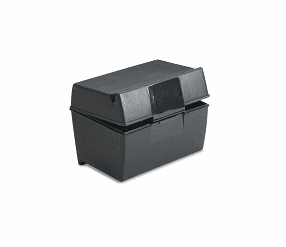 ESS01351 Plastic Index Card Flip Top File Box Holds 300 3 x 5 Cards, Matte Black By ESSELTE PENDAFLEX CORP.