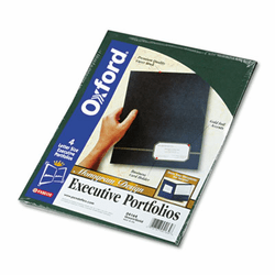 ESS04164 Monogram Series Business Portfolio, Premium Cover Stock, Green/Gold, 4/Pack By ESSELTE PENDAFLEX CORP.