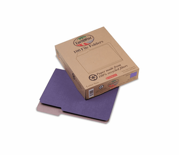 ESS04335 Recycled File Folders, 1/3 Cut Top Tab, Letter, Violet, 100/Box By ESSELTE PENDAFLEX CORP.