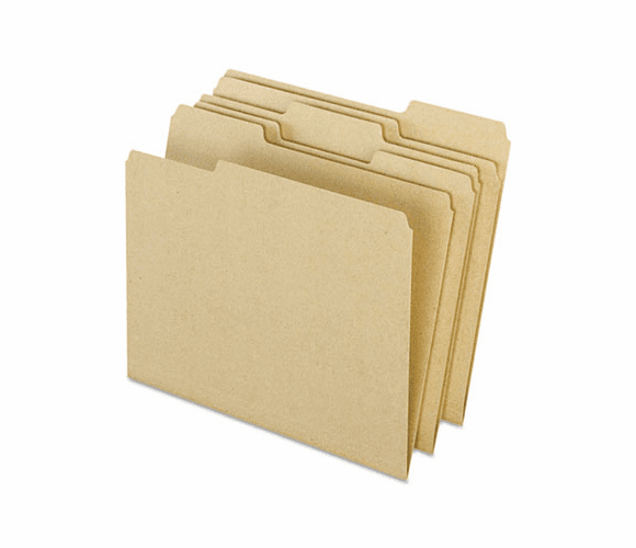 ESS04342 Recycled File Folders, 1/3 Cut Top Tab, Letter, Natural, 100/Box By ESSELTE PENDAFLEX CORP.