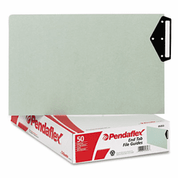 ESS05353 Green End Tab Guides, Blank Metal Tabs, Pressboard, Legal, 50/Box By ESSELTE PENDAFLEX CORP.