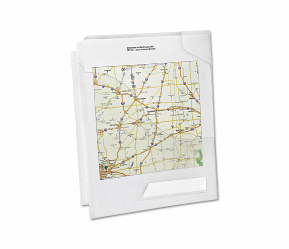 ESS10052 I-Organize Wave Pocket Folder, 11 x 8-1/2, Clear By ESSELTE PENDAFLEX CORP.