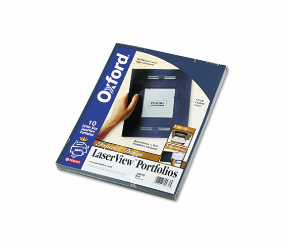 ESS10072 Imperial Series Laserview Business Portfolio, Cover Stock, Blue, 10/Pack By ESSELTE PENDAFLEX CORP.