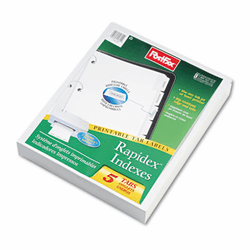 ESS11314 Custom Dividers, Self-Stick Tab Labels, 5-Tab, Letter, White, 25 Sets By ESSELTE PENDAFLEX CORP.