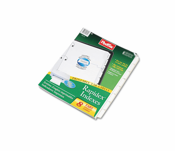 ESS11315 Custom Dividers, Self-Stick Tab Labels, 8-Tab, Letter, White, 5 Sets By ESSELTE PENDAFLEX CORP.
