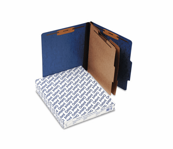 ESS1257BL Pressguard Classification Folders, Letter, Six-Section, Blue, 10/Box By ESSELTE PENDAFLEX CORP.