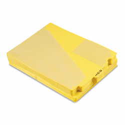 ESS13544 Out Guides, Center "OUT" Tab, Vinyl, Letter, Yellow, 50/Box By ESSELTE PENDAFLEX CORP.