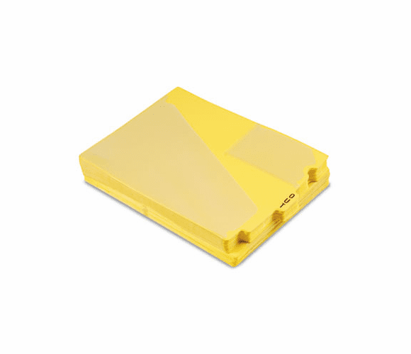 ESS13544 Out Guides, Center "OUT" Tab, Vinyl, Letter, Yellow, 50/Box By ESSELTE PENDAFLEX CORP.