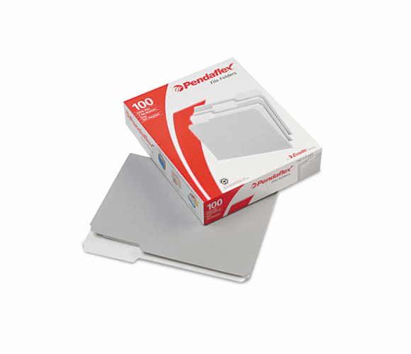 ESS15213GRA Two-Tone File Folders, 1/3 Cut Top Tab, Letter, Gray/Light Gray, 100/Box By ESSELTE PENDAFLEX CORP.