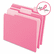 ESS15213PIN Two-Tone File Folders, 1/3 Cut Top Tab, Letter, Pink/Light Pink, 100/Box By ESSELTE PENDAFLEX CORP.