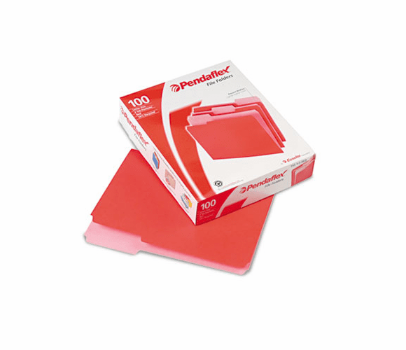 ESS15213RED Two-Tone File Folders, 1/3 Cut Top Tab, Letter, Red/Light Red, 100/Box By ESSELTE PENDAFLEX CORP.