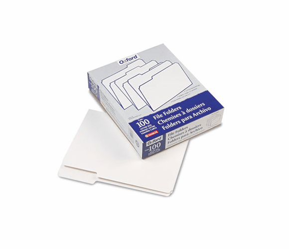 ESS15213WHI Two-Tone File Folders, 1/3 Cut Top Tab, Letter, White, 100/Box By ESSELTE PENDAFLEX CORP.