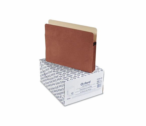 ESS1524EOX 3 1/2 Inch Expansion File Pocket, Manila/Red Fiber, Letter, 25/Box By ESSELTE PENDAFLEX CORP.
