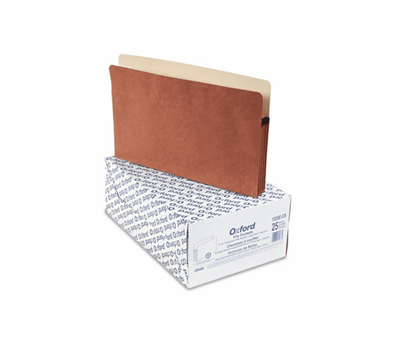 ESS1526EOX 3 1/2 Inch Expansion File Pocket, Manila/Red Fiber, Legal, 25/Box By ESSELTE PENDAFLEX CORP.