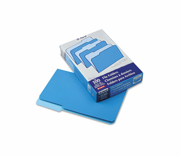ESS15313BLU Two-Tone File Folders, 1/3 Cut Top Tab, Legal, Blue/Light Blue, 100/Box By ESSELTE PENDAFLEX CORP.