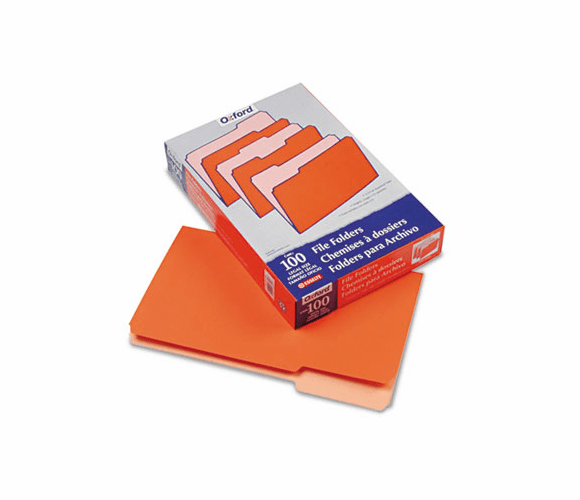 ESS15313ORA Two-Tone File Folders, 1/3 Cut Top Tab, Legal, Orange/Light Orange, 100/Box By ESSELTE PENDAFLEX CORP.