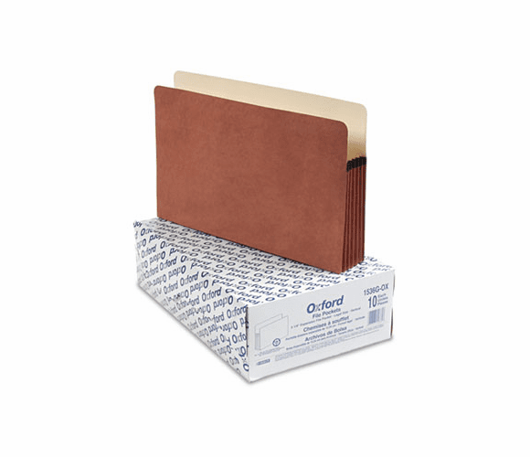 ESS1536GOX 5 1/4 Inch Expansion File Pocket, Manila/Red Fiber, Legal, 10/Box By ESSELTE PENDAFLEX CORP.