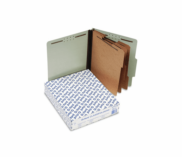 ESS17174 Pressboard Classification Folders, Letter, Eight-Section, Green, 10/Box By ESSELTE PENDAFLEX CORP.