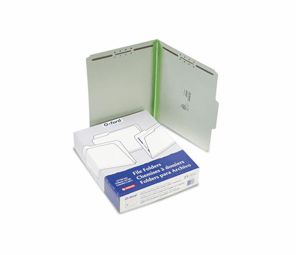 ESS17181 Pressboard Folders with Two 2" Capacity Fasteners, Letter, Green, 25/Box By ESSELTE PENDAFLEX CORP.