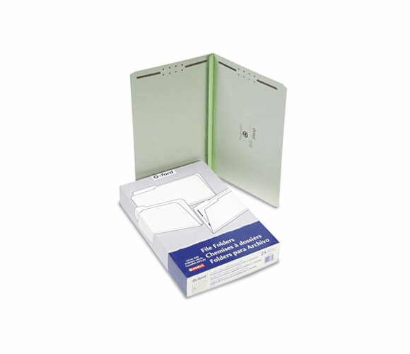 ESS17185 Pressboard Folders with Two 2" Capacity Fasteners, Legal, Green, 25/Box By ESSELTE PENDAFLEX CORP.
