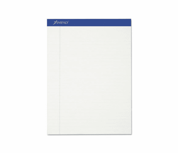 ESS20172 Earthwise 100% Recycled Perforated Pads, Legal/Wide Rule, Letter, White,12/PK By AMPAD/DIV. OF AMERCN PD&PPR