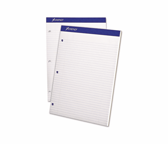 ESS20323 Evidence Pad, Dual College/Med Ruled, 8-1/2 x 11 3/4, White, 100 Sheets By AMPAD/DIV. OF AMERCN PD&PPR