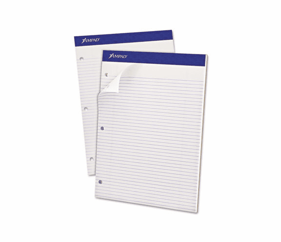ESS20346 Evidence Dual Narrow/Margin Ruled Pad, 8-1/2 x 11-3/4, White, 100 Sheets By AMPAD/DIV. OF AMERCN PD&PPR