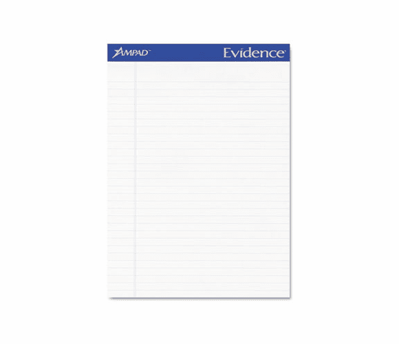 ESS20670 Evidence Pastels Pads, Legal/Wide Rule, Ltr, Blue, 50-Sheet Pads/Pack, Dozen By AMPAD/DIV. OF AMERCN PD&PPR