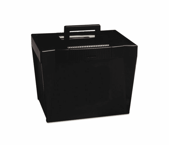 ESS20861 Portable File Storage Box, Letter, Plastic, 13 1/2 x 10 1/4 x 10 7/8, Black By ESSELTE PENDAFLEX CORP.