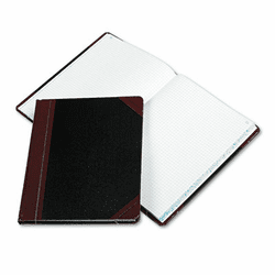 ESS21150Q Columnar Book with Quadrille Rule, Black, 150 Pages, 10 3/8 x 8 1/8 By ESSELTE PENDAFLEX CORP.