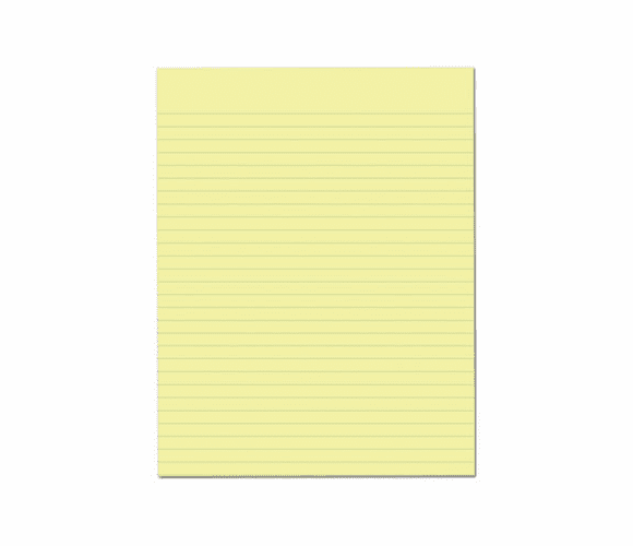 ESS21212 Evidence Glue Top Ruled Pads, Wide Rule, Ltr, Canary, 50-Sheet Pads/Pack, Dozen By AMPAD/DIV. OF AMERCN PD&PPR