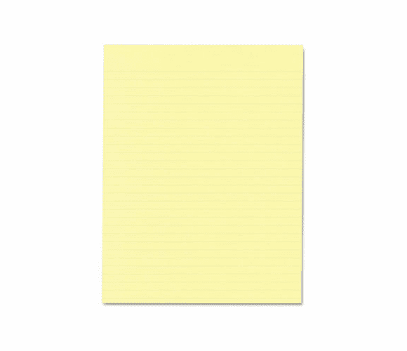 ESS21262 Recycled Glue Top Pads, Wide Rule, Letter, Canary, 50-Sheet, 1 Dozen By AMPAD/DIV. OF AMERCN PD&PPR