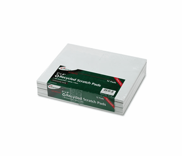 ESS21732 Recycled Scratch Pad Notebook, Unruled, 5 x 8, WE, 100-Sheet, Dozen By AMPAD/DIV. OF AMERCN PD&PPR