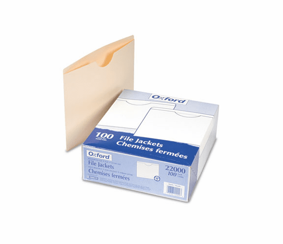 ESS22000 Double-Ply Tabbed File Jackets, Letter, Manila, 100/Box By ESSELTE PENDAFLEX CORP.