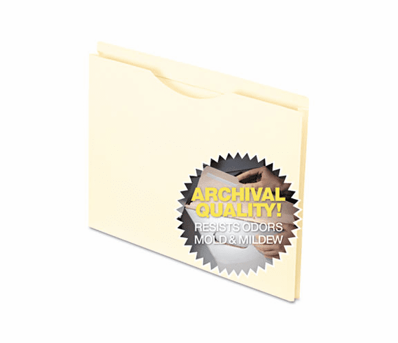 ESS22022 Reinforced File Jacket, Flat, Letter, Manila, 100/Box By ESSELTE PENDAFLEX CORP.