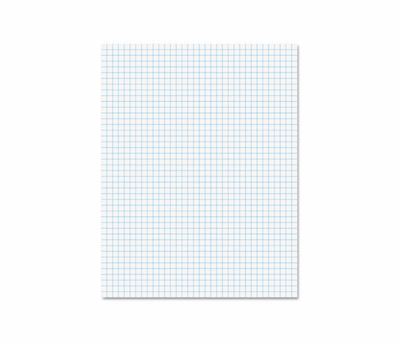 ESS22030C 15lb Quadrille Pad w/4 Squares/Inch, Letter, White, 1 50-Sheet Pad/Pack By AMPAD/DIV. OF AMERCN PD&PPR