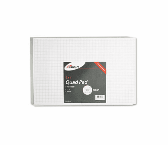 ESS22037 Quadrille Pad, 17 x 11, White, 1, 50-Sheet Pad By AMPAD/DIV. OF AMERCN PD&PPR