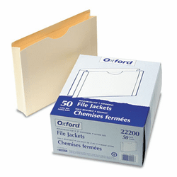 ESS22200 Double-Ply Tabbed File Jacket with Two Inch Expansion, Letter, Manila, 50/Box By ESSELTE PENDAFLEX CORP.