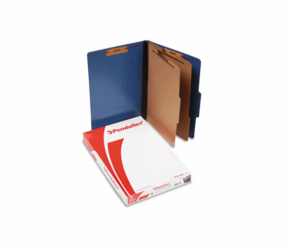 ESS2257BL Pressguard Classification Folders, Legal, Six-Section, Blue, 10/Box By ESSELTE PENDAFLEX CORP.