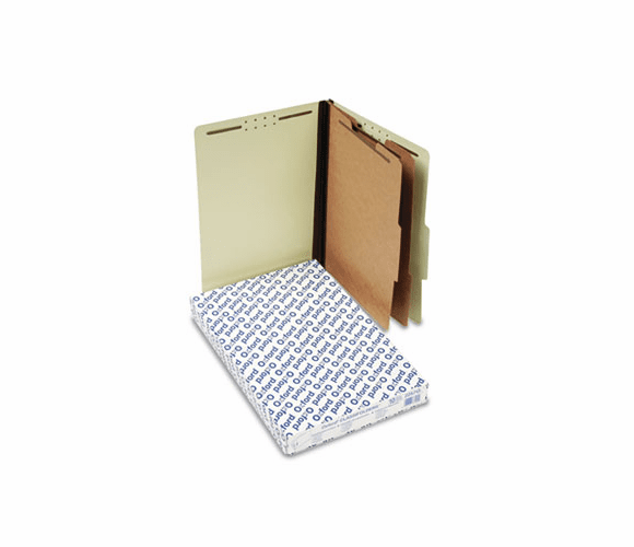 ESS2257G Pressboard Classification Folders, Legal, Six-Section, Light Green, 10/Box By ESSELTE PENDAFLEX CORP.